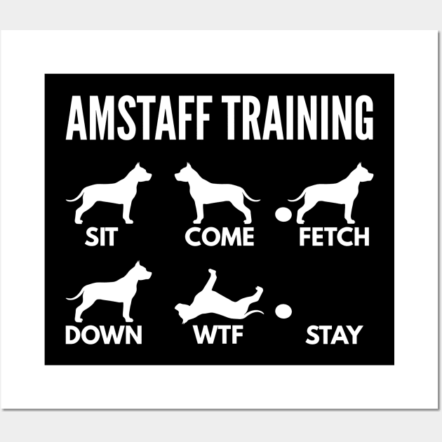 Amstaff Training Amstaff Dog Tricks Wall Art by DoggyStyles